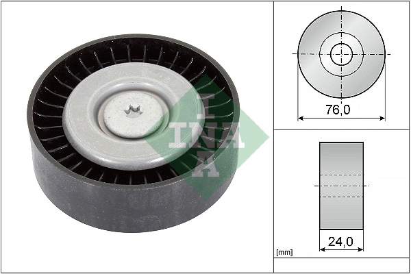 Deflection/Guide Pulley, V-ribbed belt